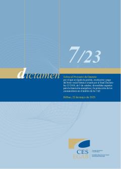 Dictamen 7/23 sobre el  Proyecto de Decreto  por el que se regula la gestión, resolución y pago del bono social térmico creado por el Real Decreto-ley 15/2018, de 5 de octubre...